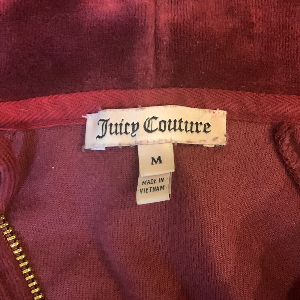 Juicy Couture Maroon Velour set - Picture 3 of 6